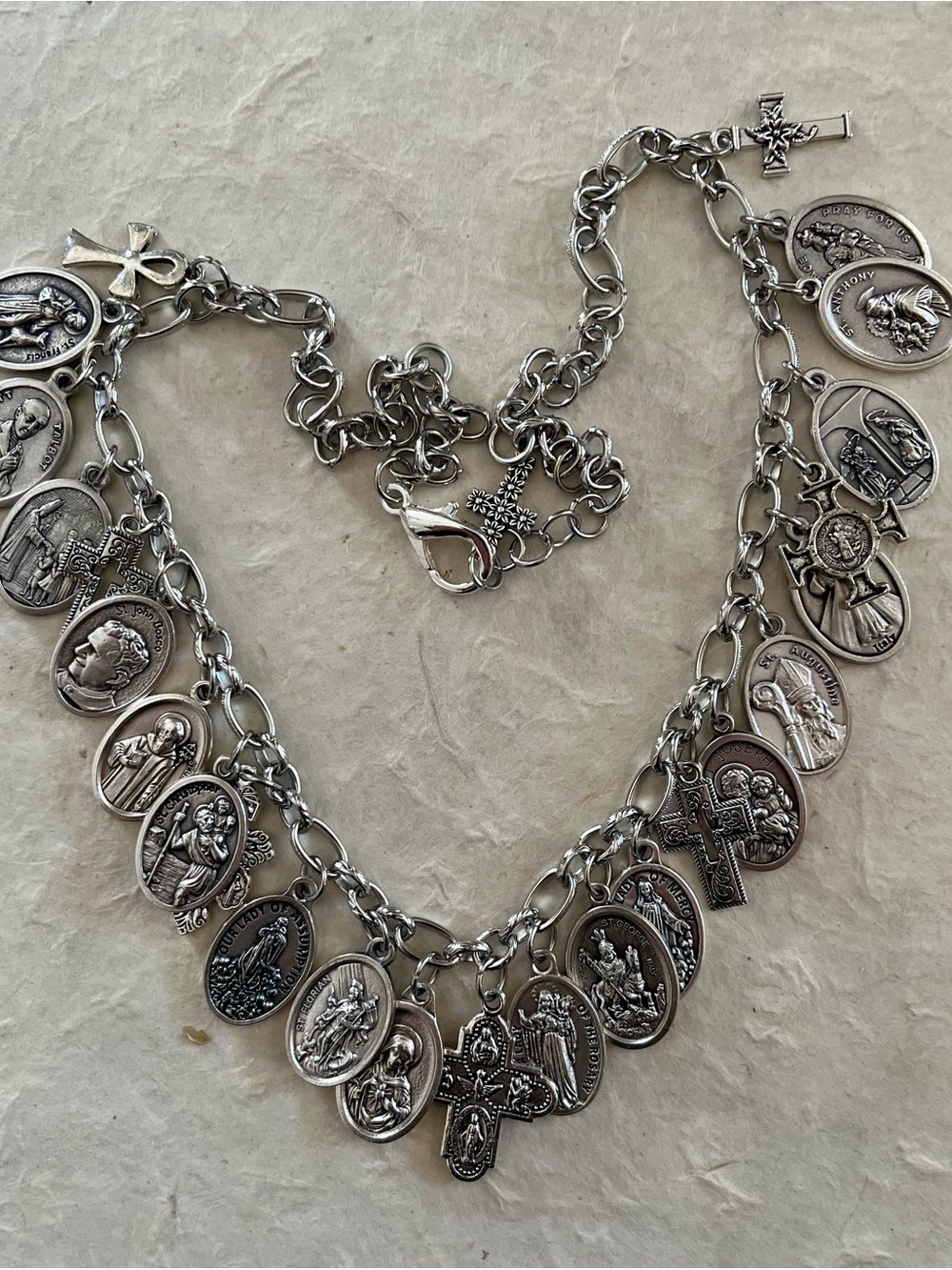 Catholic Charm Necklace Saints, Crosses - Picture 11 of 16